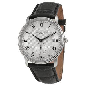 Sale! Frederique Silver Mens 39mm Constant Caliber Watch
